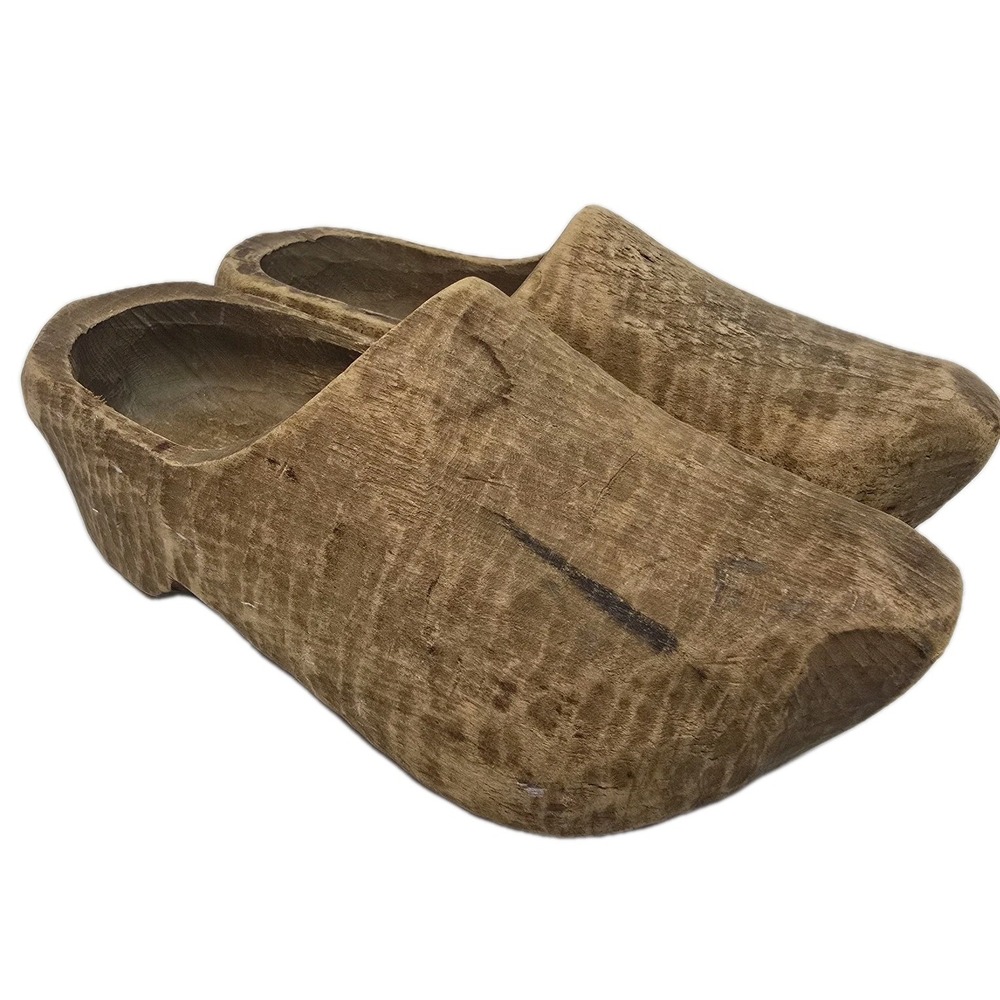 Handmade Swenson Solid Wood Dutch Traditional Wooden Clogs Unpainted Size 7‎
